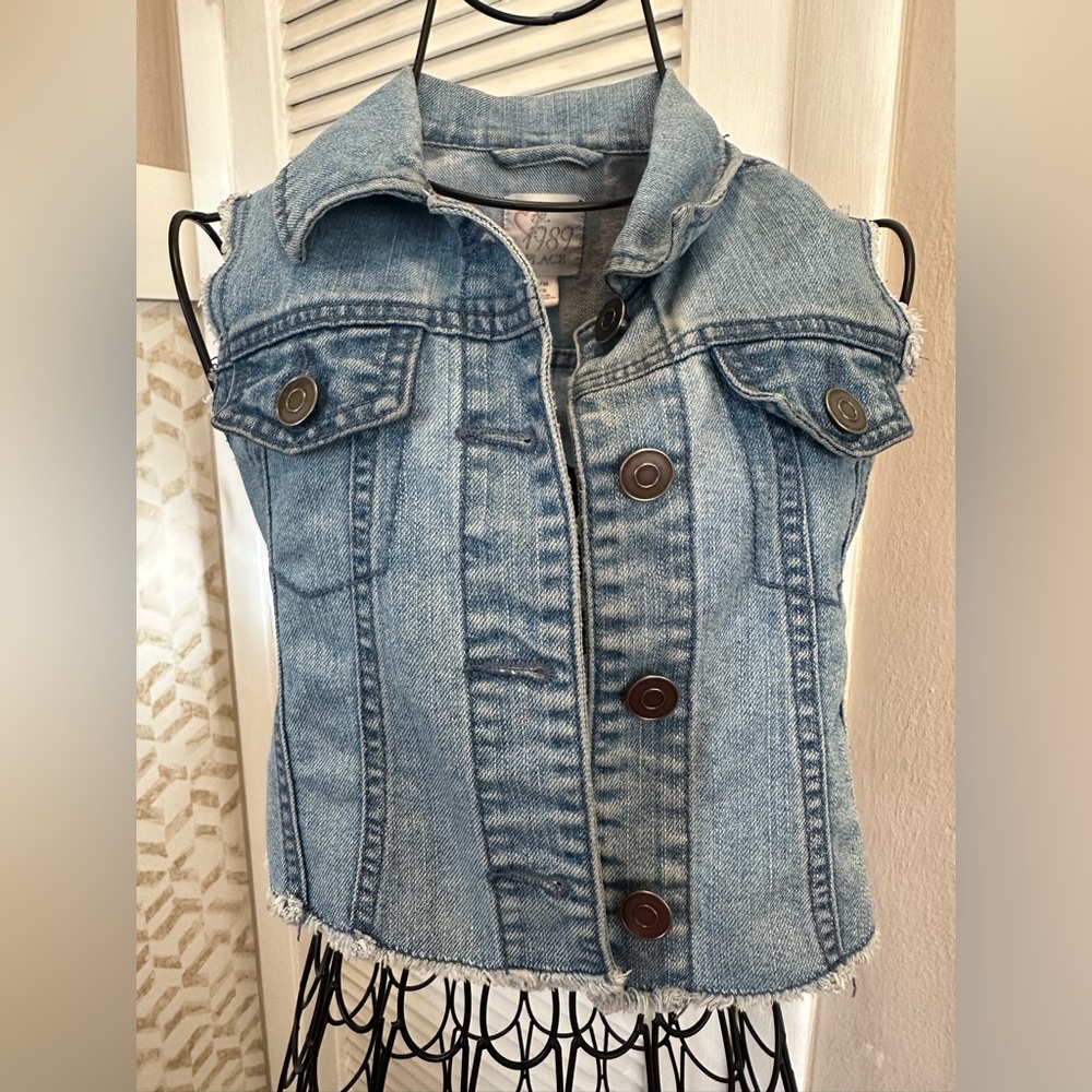 Girls Denim Vest- M 7/8